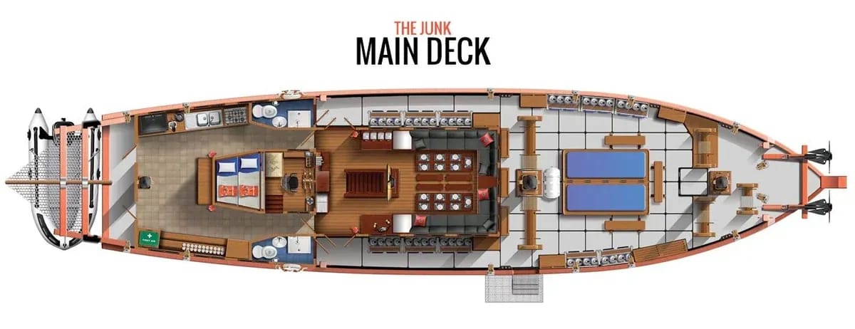 SY The Junk main deck layout diagram