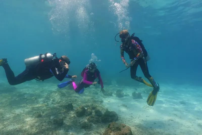 Luftaufnahme der Insel Racha Yai mit unberührten Stränden und klarem türkisfarbenem Wasser